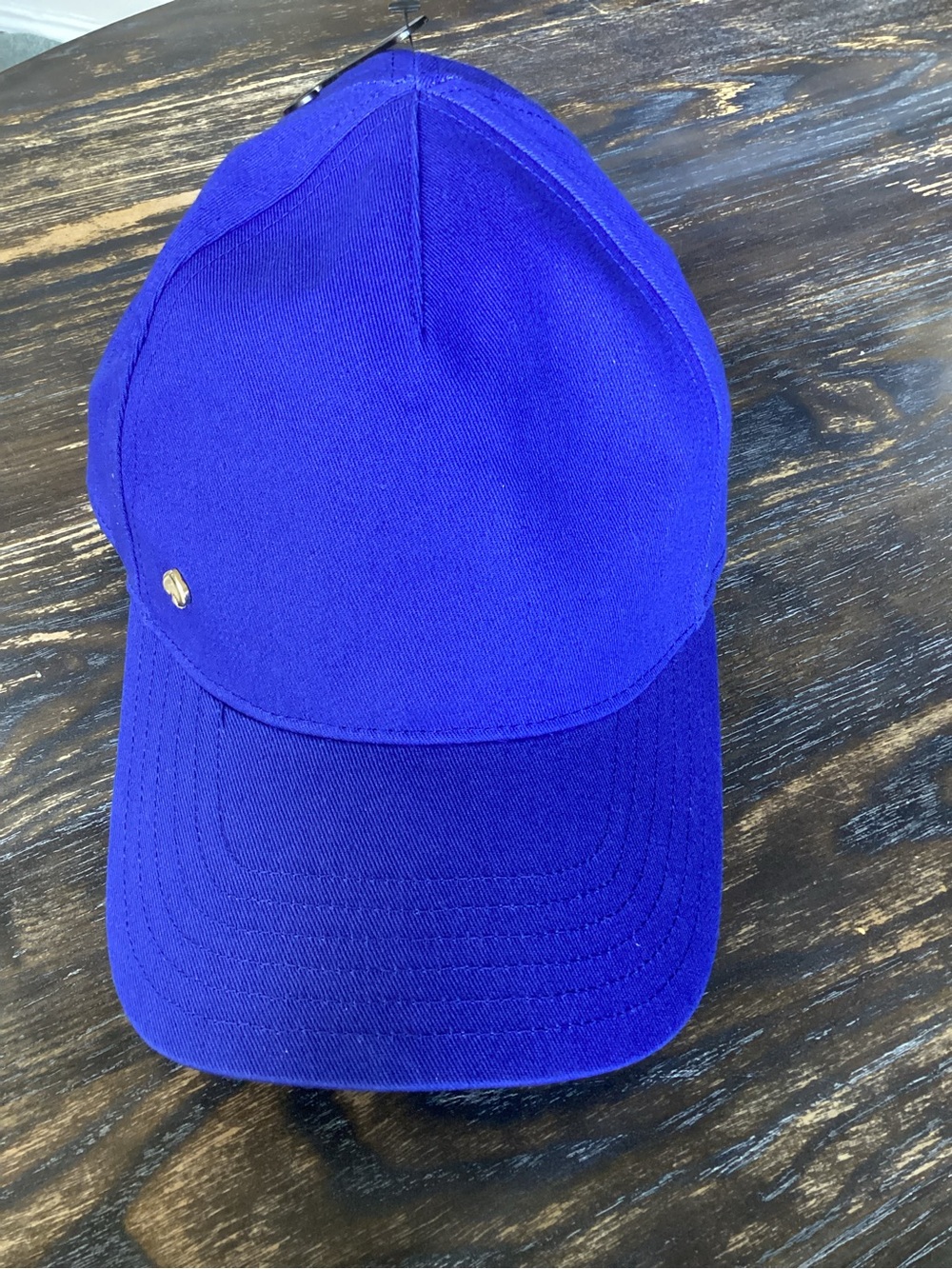 kate spade Wild Blue Iris Bow Baseball Cap with Gold Logo Accent